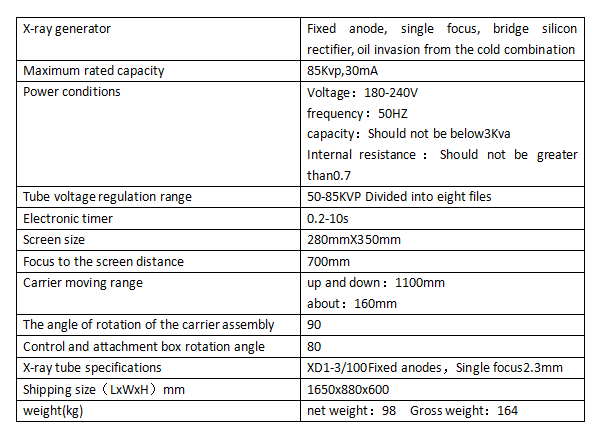 30mA medical bedside machine mobile X ray machinetechnical Parameters.png